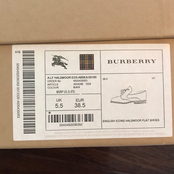 Authentic Burberry Halsmoor Loafers, 38.5 - Picture 6 of 8